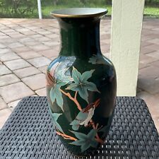Vintage Chinese Cloisonne Porcelain Vase “Bird & Branch” picture