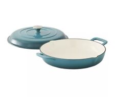 Food Network 3.5-qt. Enameled Cast-Iron Braiser with Lid 19706159, Turquoise picture