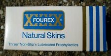 Vintage Fourex XXXX Natural Skins Box of 3 Non-Slip Prophylactics in Capsules  picture