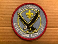 Eagle Island late 70’s early 80’s Camp patch Philadelphia Council Red Border picture
