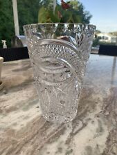 Leaded Crystal Vintage Diamond Pattern Vase picture