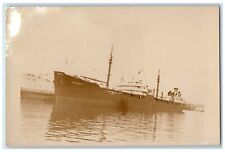 c1940's Steamer The Cabins Port Ship Vintage RPPC Photo Unposted Postcard picture