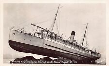 RPPC Princess May Sentinel Island Alaska Ship Wreck Disaster Photo Postcard C54 picture