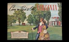Vtg Travel Brochure Carry Me Back to Old Virginia 50's Ephemera picture