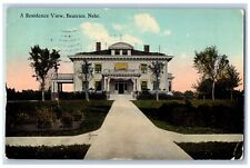 Beatrice Nebraska Postcard Residence View Exterior Building 1912 Vintage Antique picture