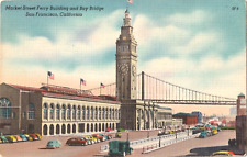 Market Street Fairy Building and Bay Bridge-San Francisco, CA-1953 posted picture
