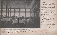 Postcard Dining Room Hotel Reznor Mercer PA 1907 picture