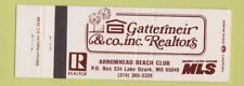 Matchbook Cover - Gattermeir Real Estate Arrowhead Beach Club Lake Ozark MO picture