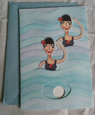 Vintage Hallmark Olympic Synchronized Swimming Ladies Greeting Card picture