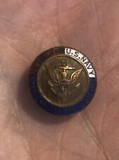 Rare WWI WW1 USN Navy American German War 1917 Lapel Buttonhole Pin Military  picture