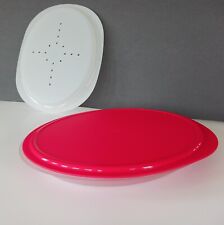 Tupperware Keep n Heat Oval Serving Platter 3 Piece Set 4618 4619 4620 Microwave picture