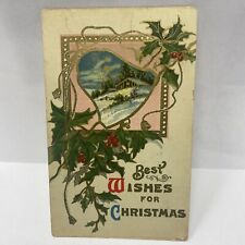 Vintage Postcard 1911 Christmas Best Wishes North Brewster Massachusetts picture