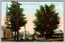 Postcard Laconia New Hampshire Depot Square Railroad Train Station picture