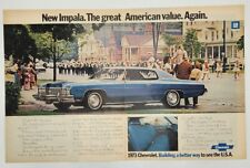 1973 Chevrolet Impala Custom Coupe Blue Marching Band Parade Two Page Print Ad picture