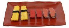 Large Red Black Melamine Serving Platter Plate or Dish For Sushi Yakitori Kebab picture