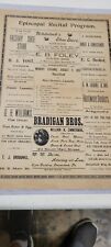 Vintage 1897 Shenandoah PA advertisement Episcopal Recital Program bulletin rare picture