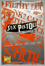 Sex Pistols Poster Original Virgin Promo Filthy Lucra Live NMTB/Spunk Promo 1996 picture