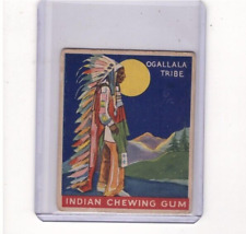 OGALLALA TRIBE 1947 GOUDEY INDIAN CHEWING GUM TRADING CARD #15 ORIGINAL FAIR-GD picture