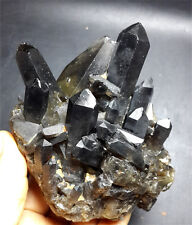 592g Beautiful black specimens of a quartz crystal cluster to heal   F850 picture