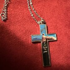 “I Am Always With You” Beautiful Jesus Kneeling Cross Pendant Necklace picture