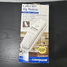 Conairphone Big Button Caller ID Telephone in box w/ instructions CID 100W White picture