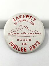 Jaffrey Jubilee Days 1982 Vintage Pinback Button - New Hampshire NH picture