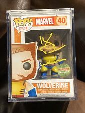 Funko Pop Marvel #40 Toytastik Unmasked Wolverine LE1500 Signed Hugh Jackman COA picture