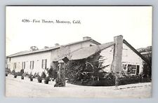 Monterey CA-California, First Theatre, Vintage Souvenir Postcard picture