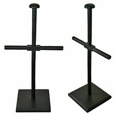 Wooden Display Stand for Medieval Style Roman Body Armor Helmet Black Color Best picture