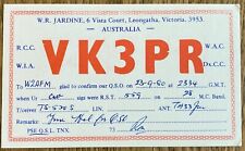 QSL Card - Victoria Australia  W.R. Jardine  VK3PR  1980 Postcard picture