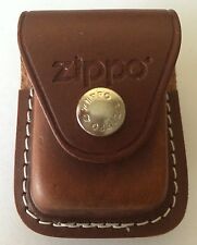 Zippo Brown Leather Lighter Pouch With Clip, Item LPCB, New In Box picture