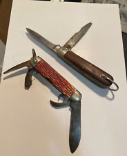 Vtg lot of 2 pocket knives  BSA scout Knife and Wards knife picture