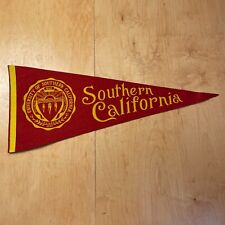 Vintage 1950s University of Southern California 12x28 Felt Pennant Flag picture