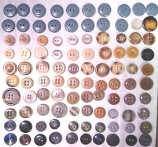 100 Vintage Dark To Tan Various Sizes Military And Civilians Buttons  picture