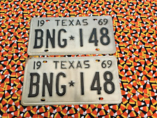 1969  TEXAS  PASSENGER  LICENSE PLATES BNG148 picture