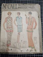 McCall Original 1930's Sewing Pattern 5227 Lounging Pajamas Factory  Fold picture