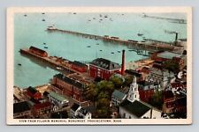 Postcard View from Monument Provincetown Massachusetts MA, Vintage O1 picture