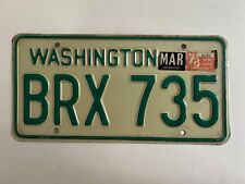 1978 Washington License Plate 100% All Original Classic Green on White picture