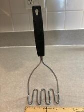 Metal Potato Masher Vintage Sturdy Retro Black Handle Kitchen tool gadget picture
