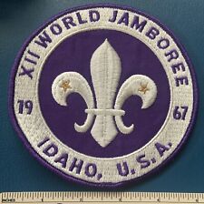 VTG 1967 12th WORLD JAMBOREE Boy Scout Souvenir JACKET PATCH Idaho BSA Camp XII picture