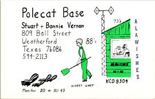 US Texas CB Station Vtg Ham Radio Amateur QSL QSO Art Card Postcard Cartoon picture