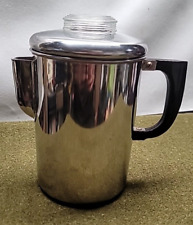 Vintage Chef's Ware by TowneCraft Percolator Coffee Pot Stainless CW-880 picture