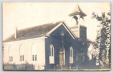 Summerfield Illinois~Evangelical Church w/Great Bell~Open Belltower 1913 RPPC picture