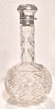 Antique R.BLACKINTON CRYSTAL PERFUME BOTTLE w/ Sterling Silver Top, Stopper 1893 picture
