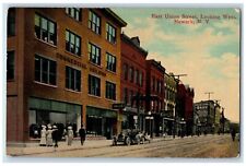 East Union Street Looking West Bank Drugstore Cars Newark New York NY Postcard picture