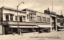 Vintage Postcard- Business District Buildings, New Philadelphia, UnPost 1930s picture