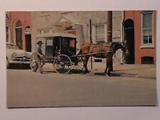 Amish Man With A Horse And Buggy Going Through Town Lancaster County Postcard picture