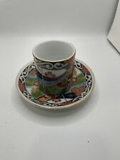 6x Vintage Andrea by Sadek Porcelain Imari Demitasse Cups And Matching Saucers picture