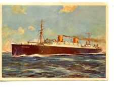 Artwork-S. S. Columbus Steamship-North German Lloyd-Bremen-Vintage 1930 Postcard picture
