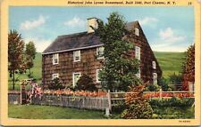 Historical John Lyons Homestead Front View Port Chester New York Linen Postcard picture